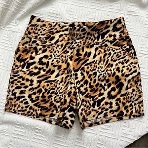 Shorts INC Leopard mid-rise. Size 4. Fits like 6. Stretchy. NEW no tags.